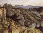 Paul Cezanne Rochers a l'Estaque painting